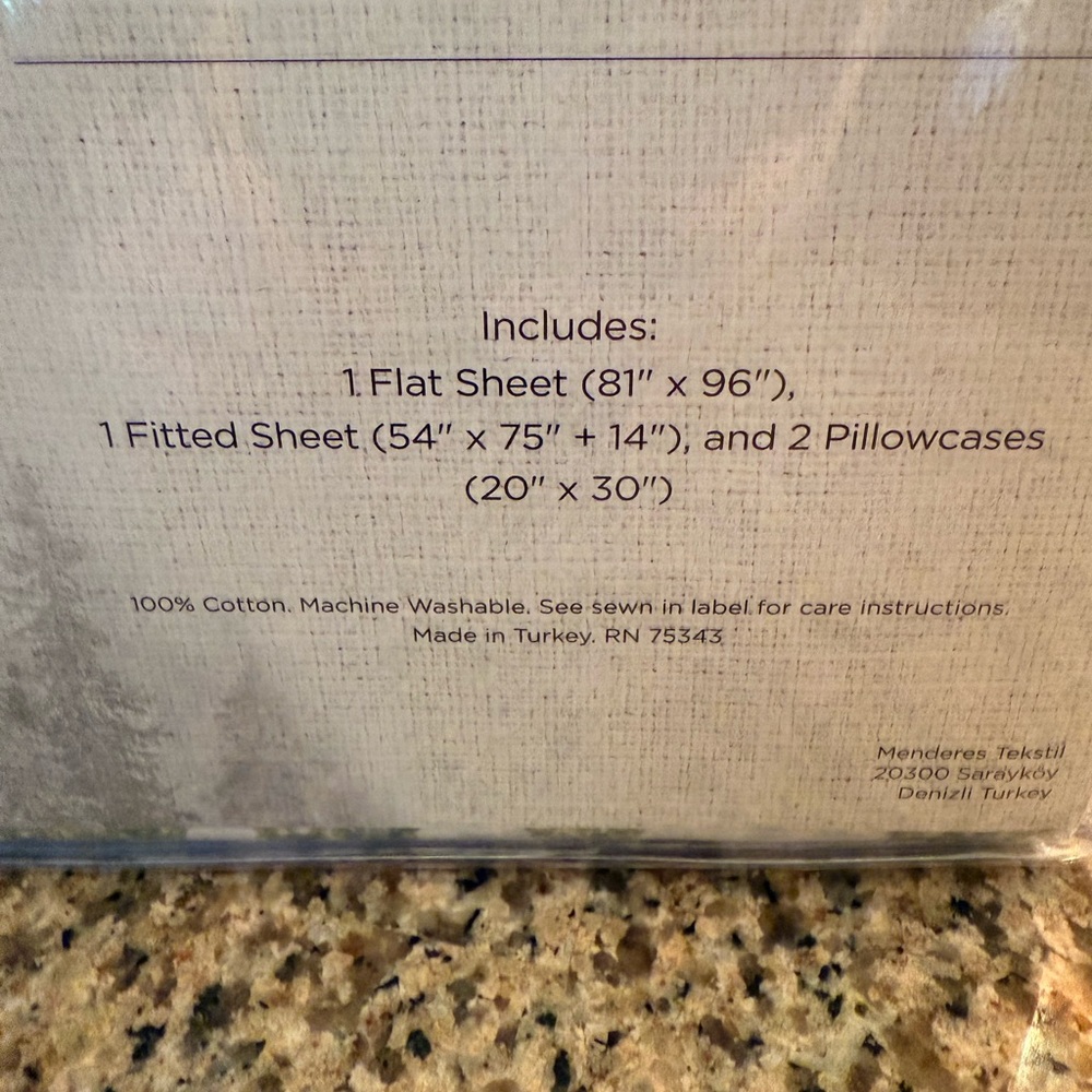 Aspen Home Green and White Turkish Flannel Full Sheet Set - Picture 4 of 6